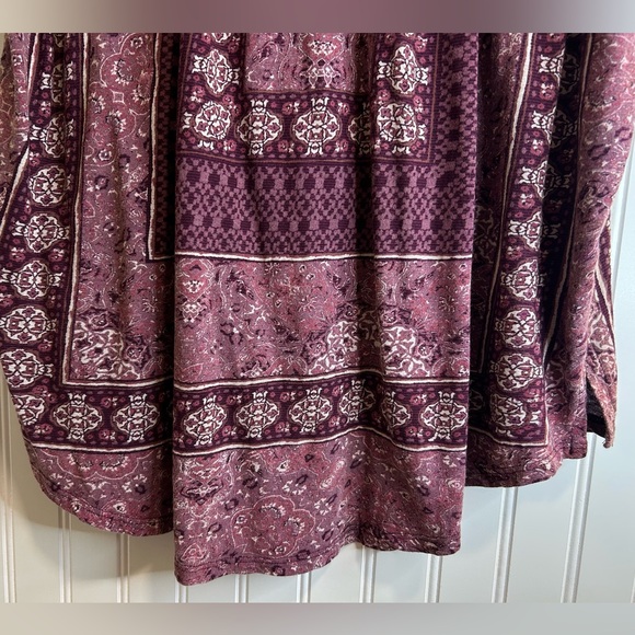 Lucky Brand women size XXL floral patchwork tunic blouse multicolor, - Picture 6 of 15